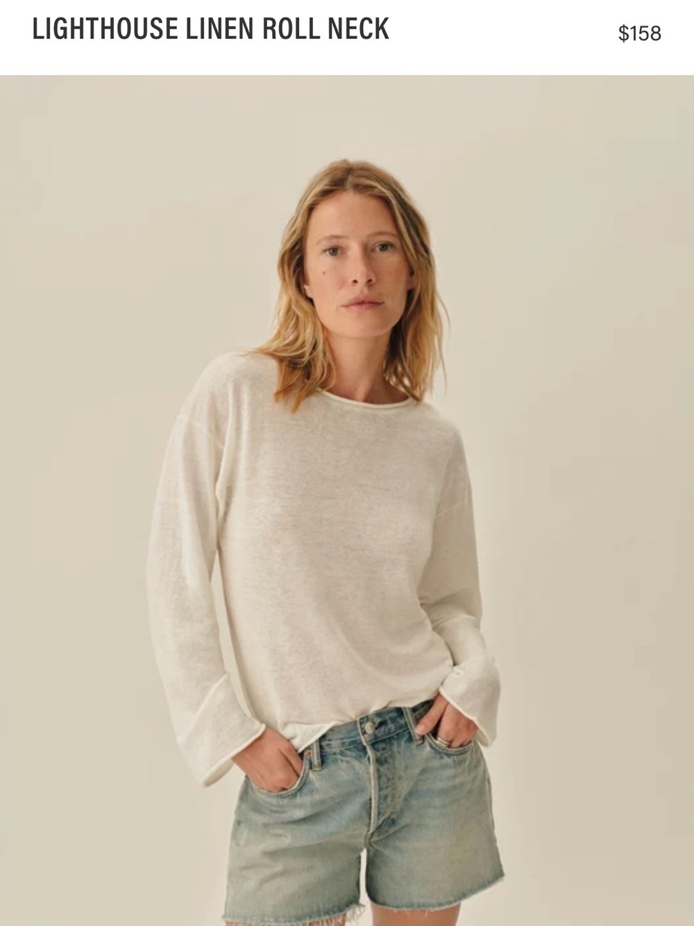 Buck Mason Linen Roll Neck